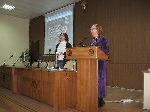 E. J. Sandell speaking at Firat University, Turkey.