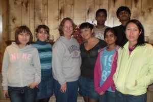 Russian-speaking students at Sandell home.