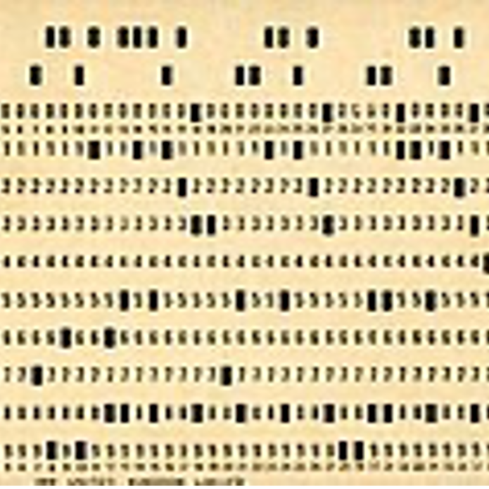 Hollerith punch card